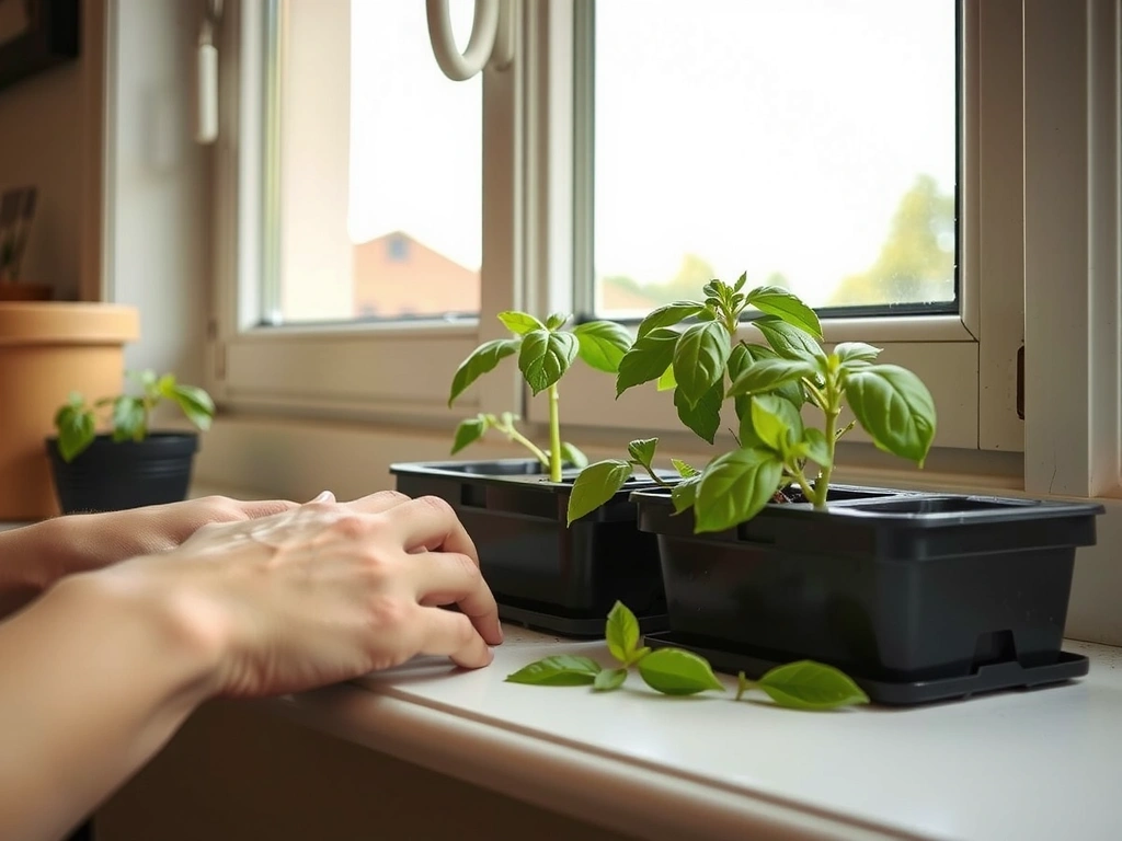 Péče o bylinky na okenním parapetu